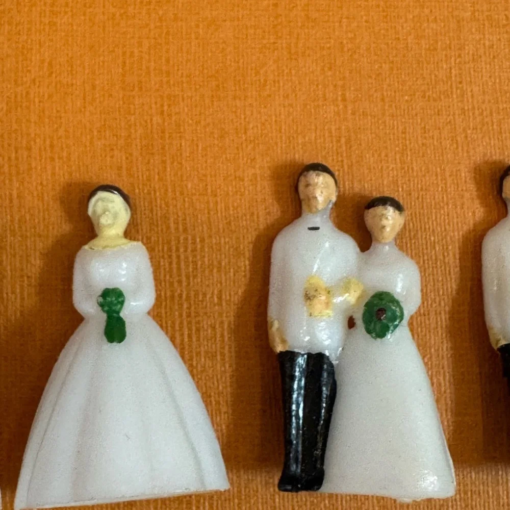 Bride and Groom Cake Toppers - White and Black